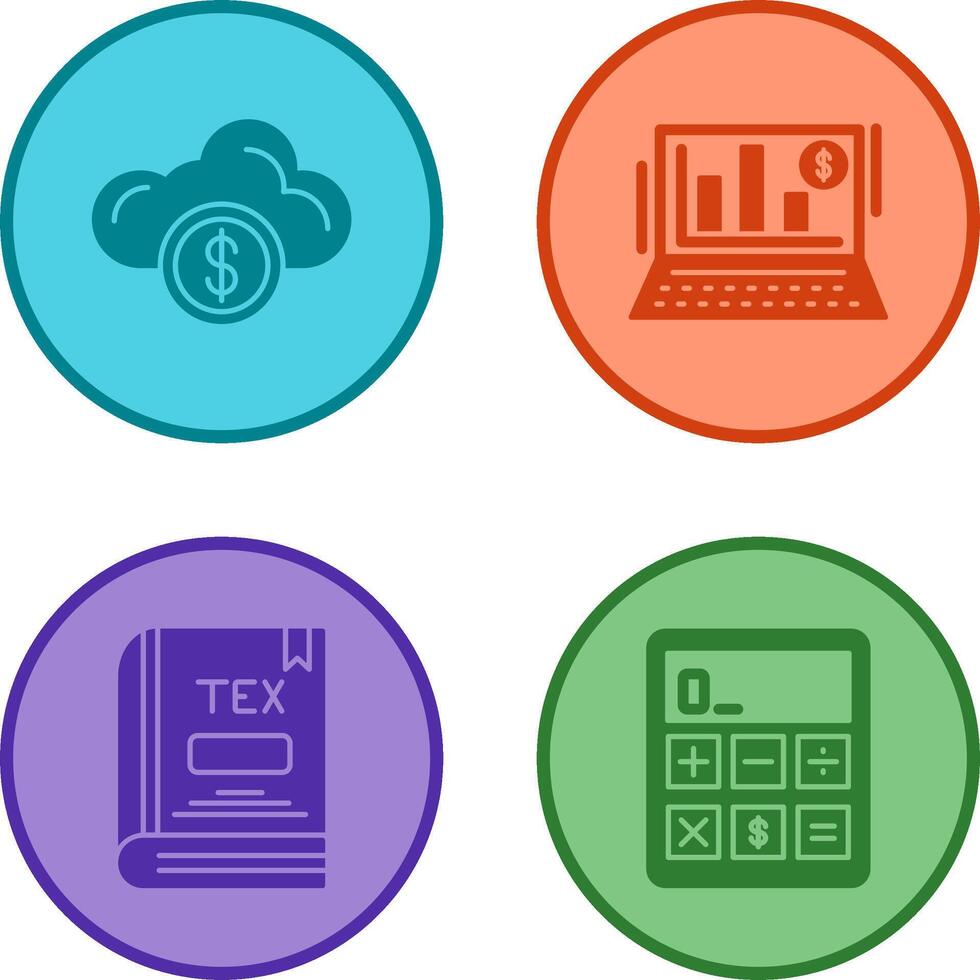 Cloud Computing and Bar Chart Icon vector