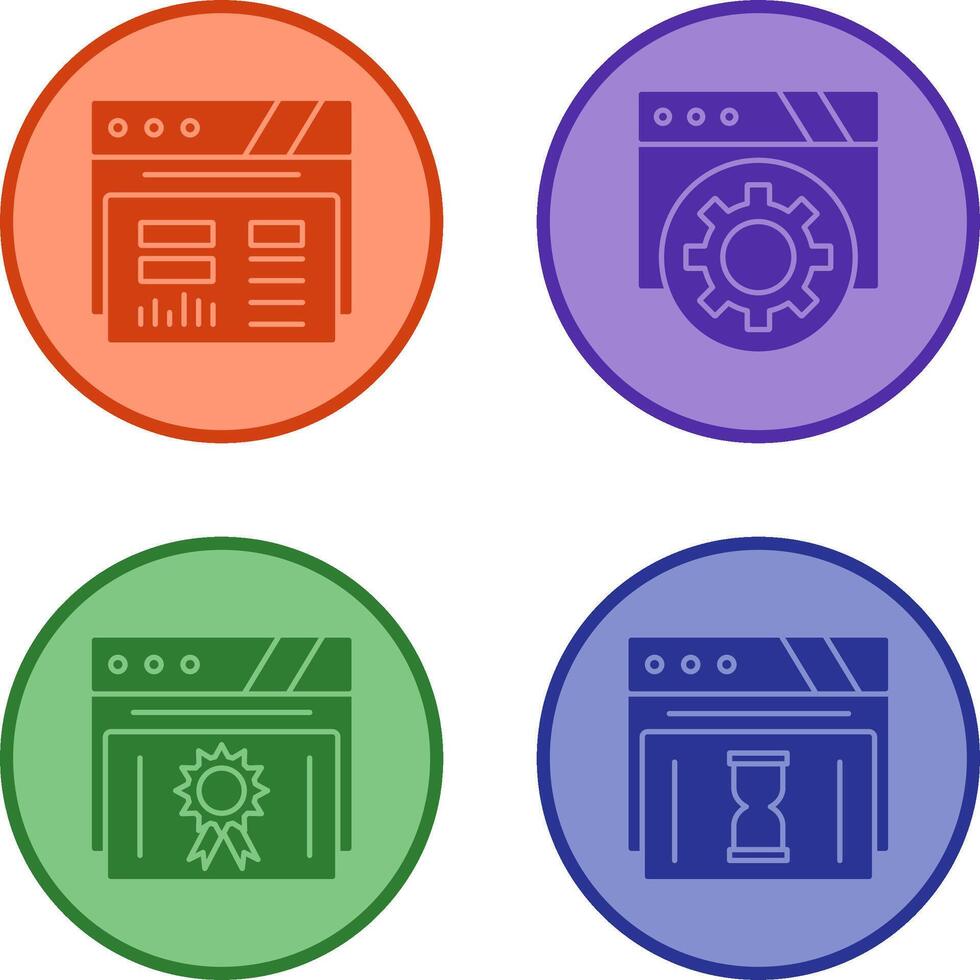 Dashboard and Browser Icon vector