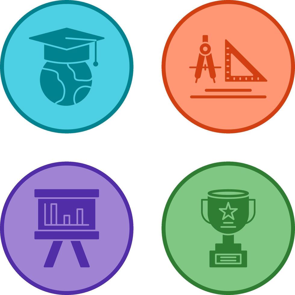 Earth and Compass Icon vector