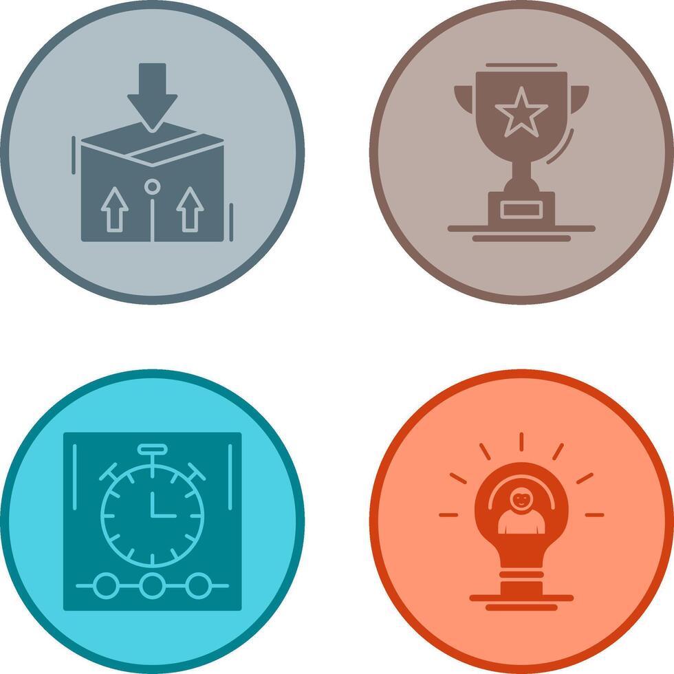 Package and Trophy Icon vector
