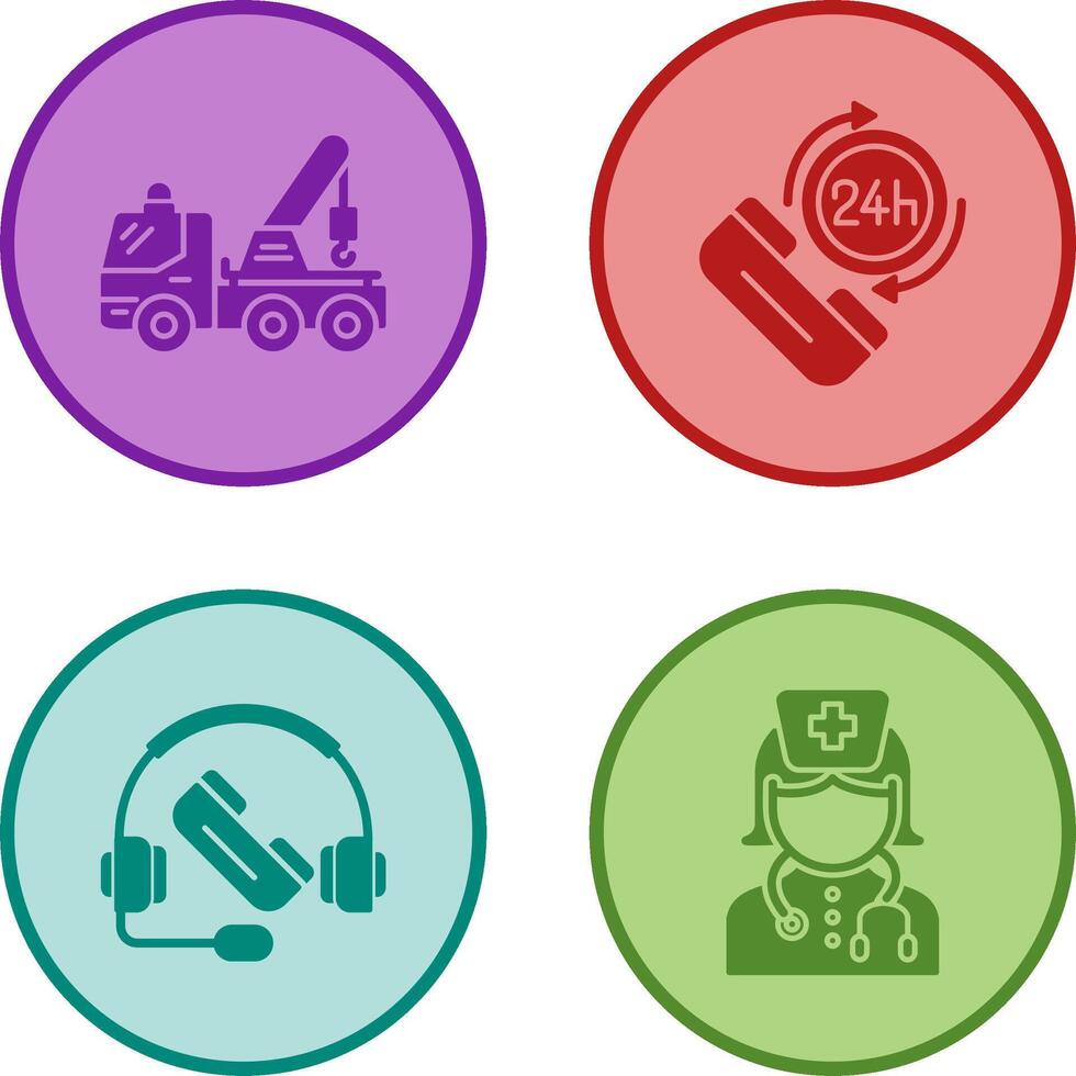 Crane and 24h Icon vector