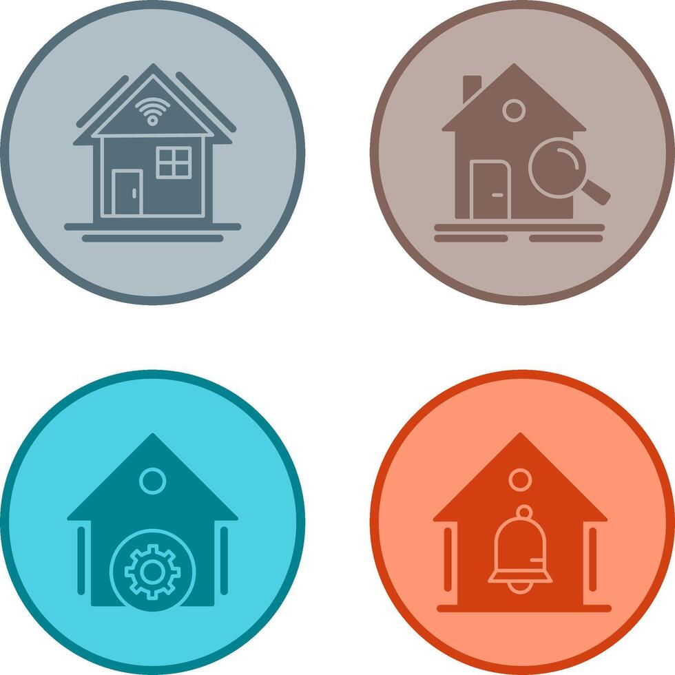 Search and Smart Home Icon vector