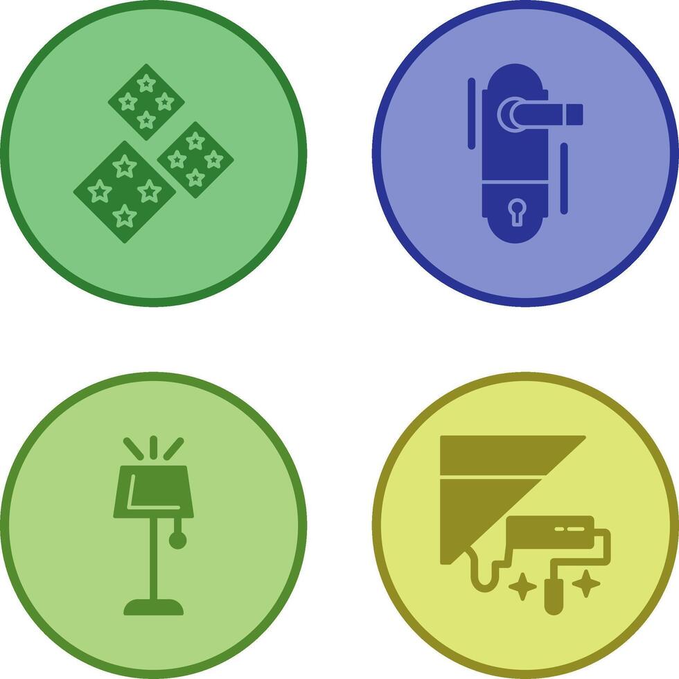 Tiles and Doorknob Icon vector