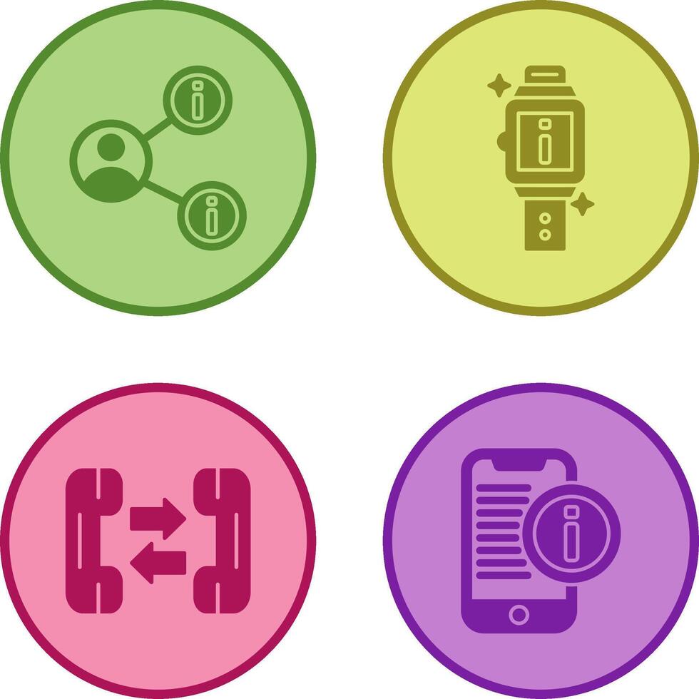 share and smartwatch Icon vector