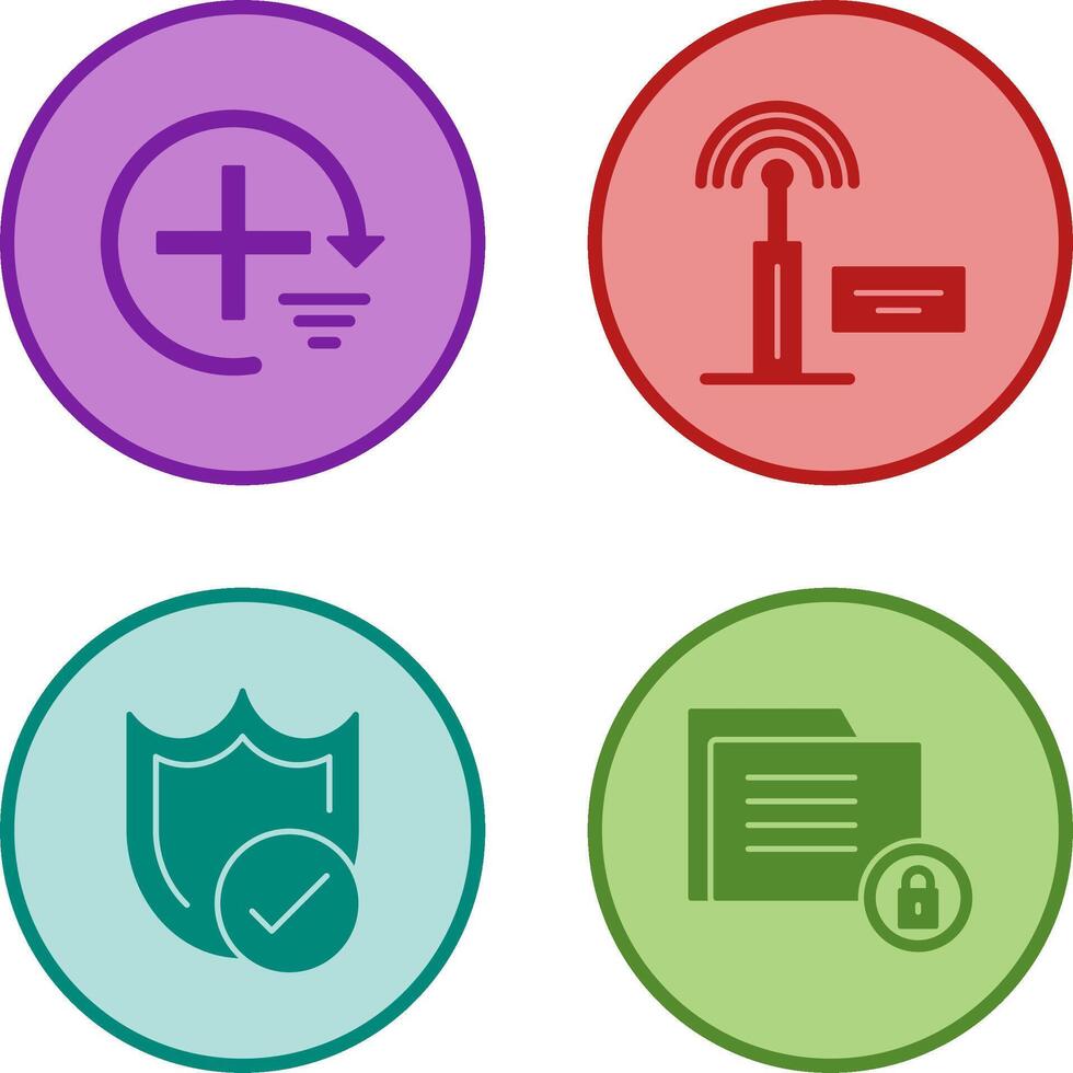Add and Signal Icon vector