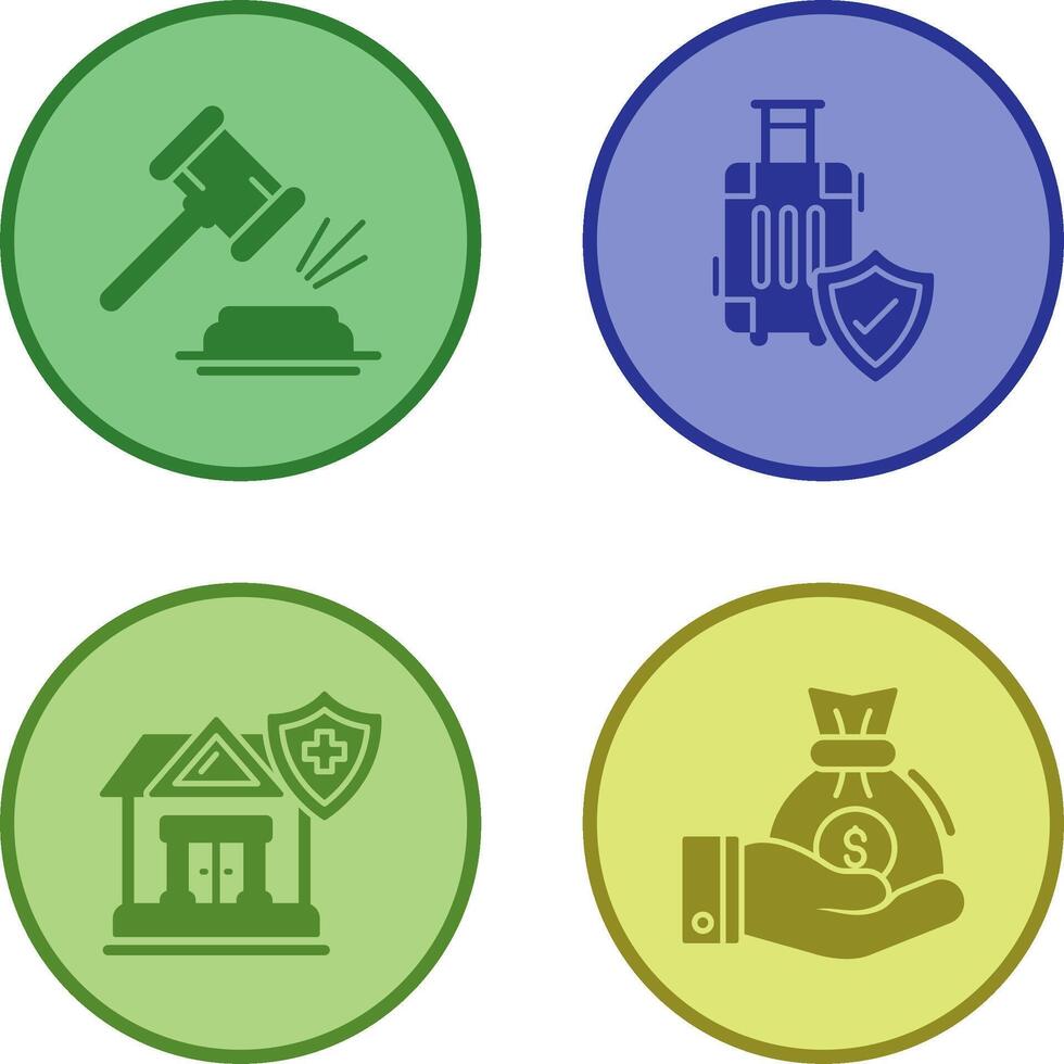 Gavel and Travel Icon vector