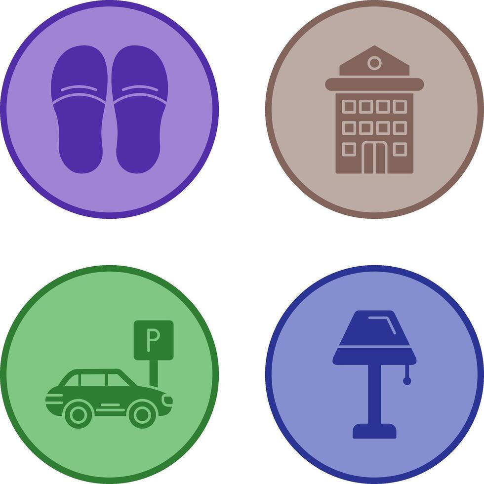 Slippers and Hotel Icon vector