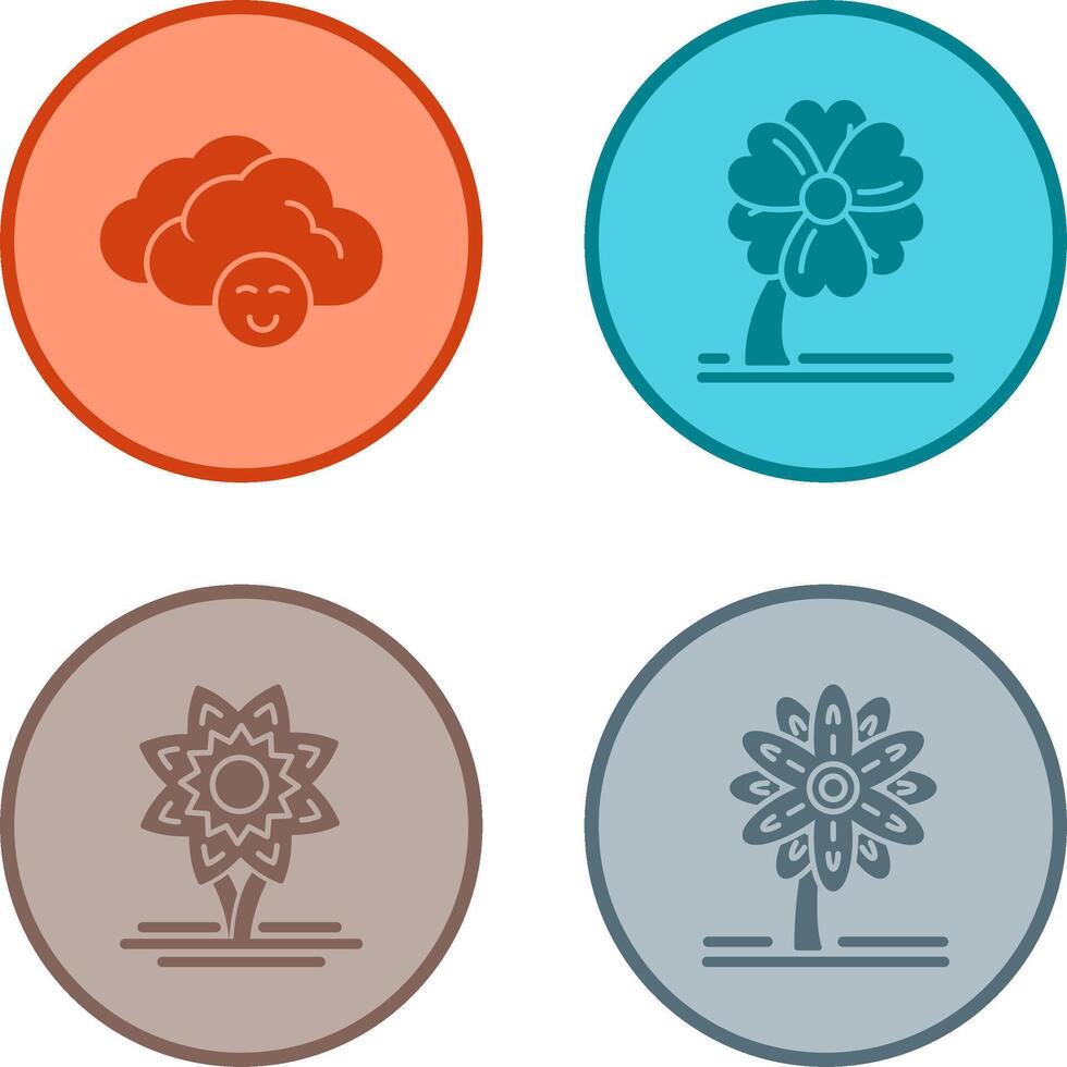 Cloudy and Clover Icon vector