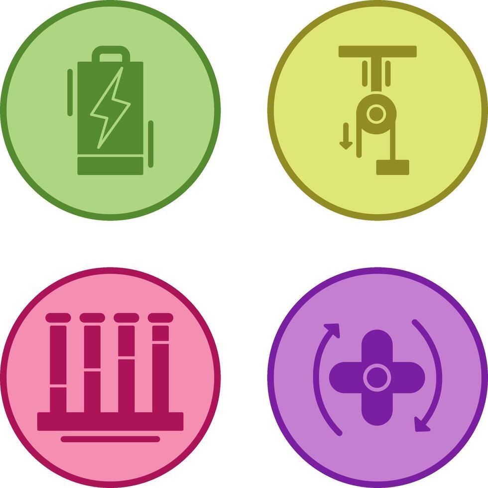Battery and Pully Icon vector