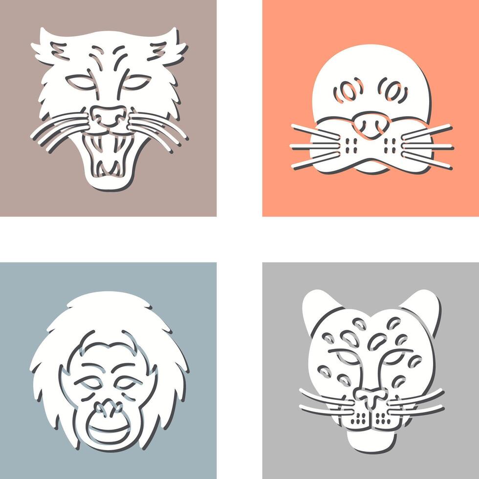 Puma and seal Icon vector