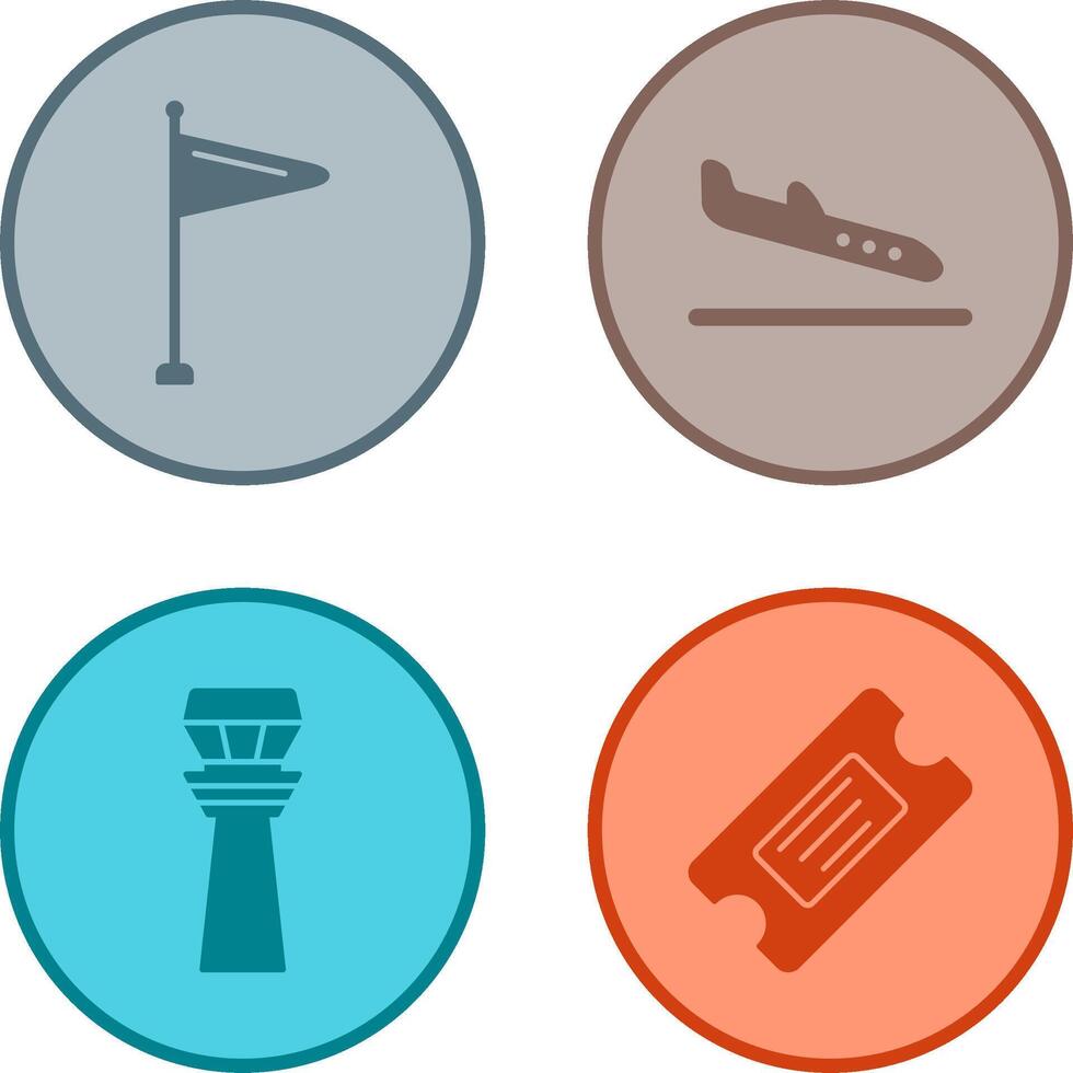 Wind Sign and Arrival Icon vector