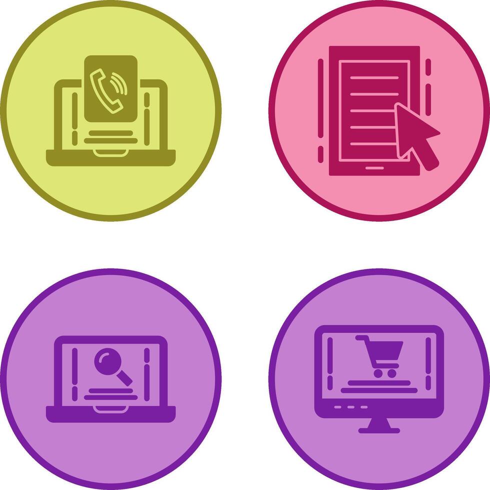 Contact and Ebook Icon vector