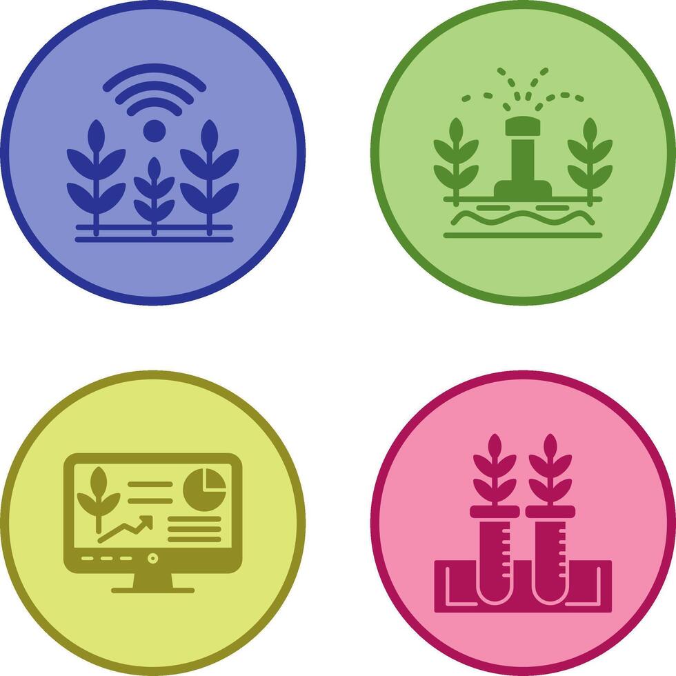 Wheat and Sprinkler Icon vector