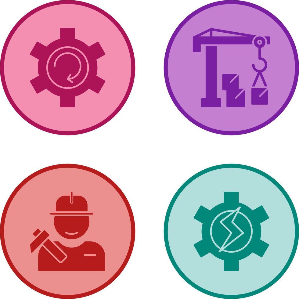 Upgrade and Robotic Arm Icon vector