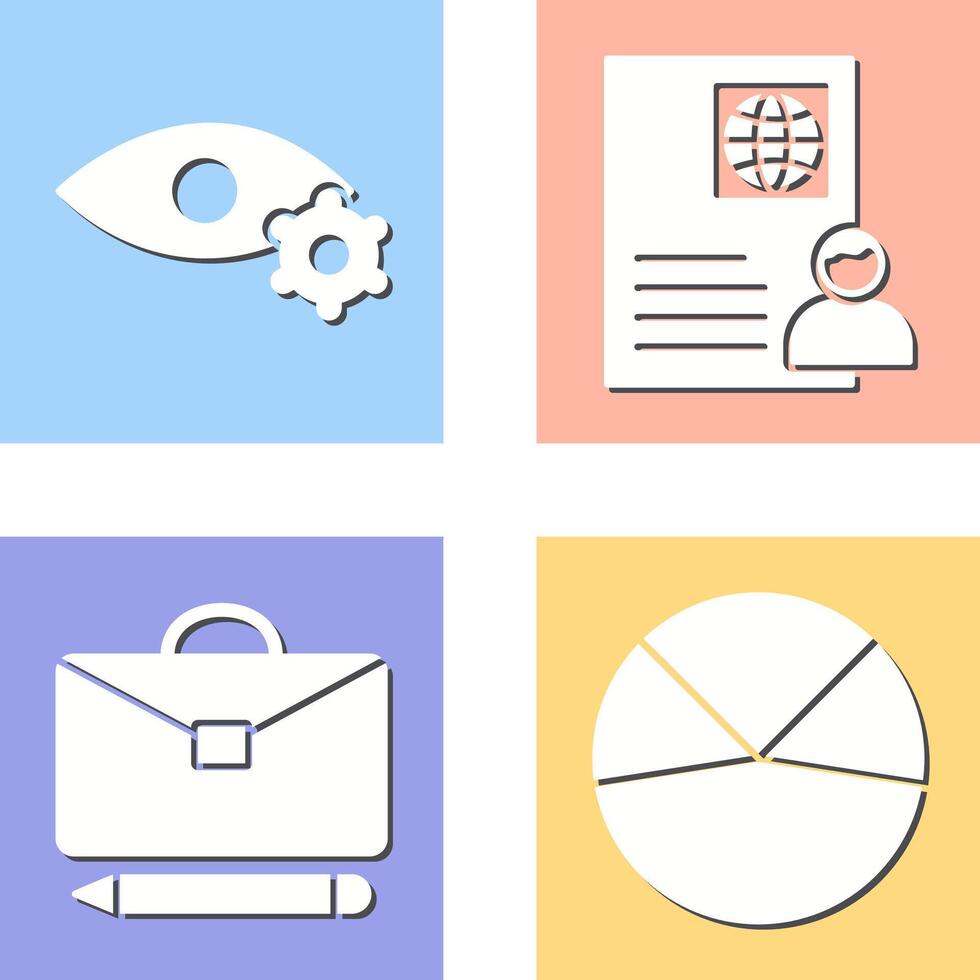 view setting and global profile Icon vector