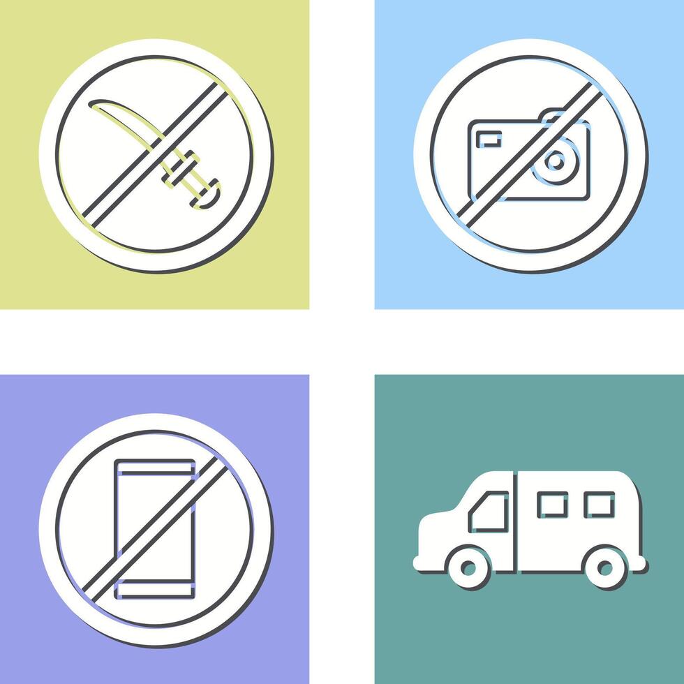 no weapons and no pictures Icon vector