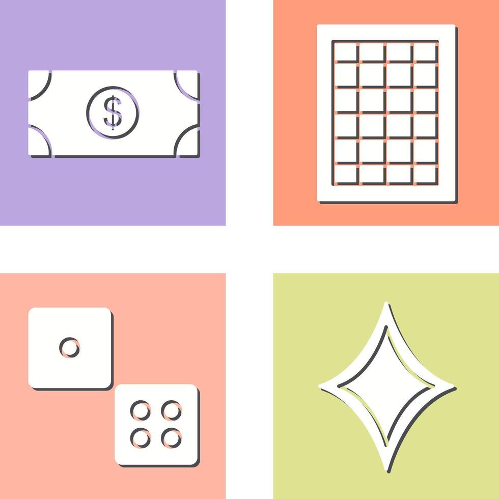 dollar bill and table of rates Icon vector