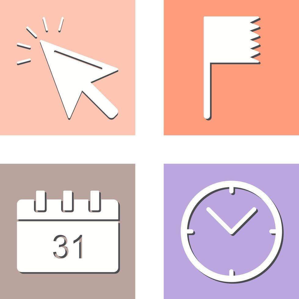 mouse and flag Icon vector