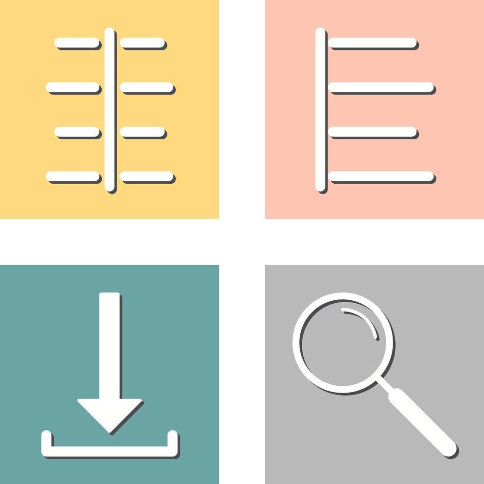 center align and left align Icon vector