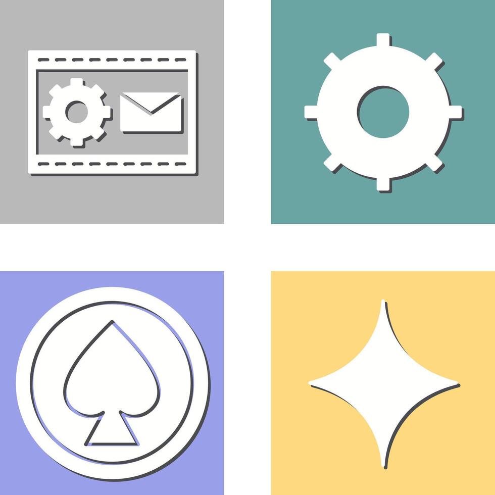 Blogging Service and Setting Icon vector