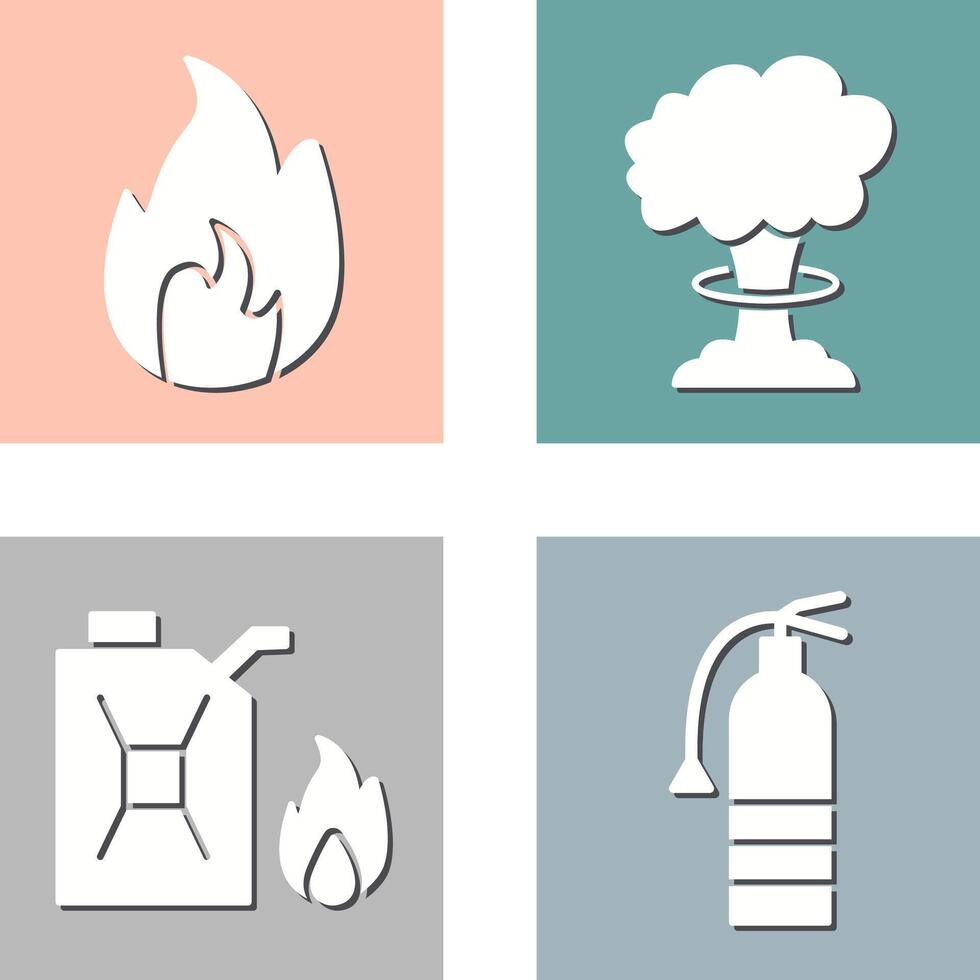 flame and bomb blast Icon vector