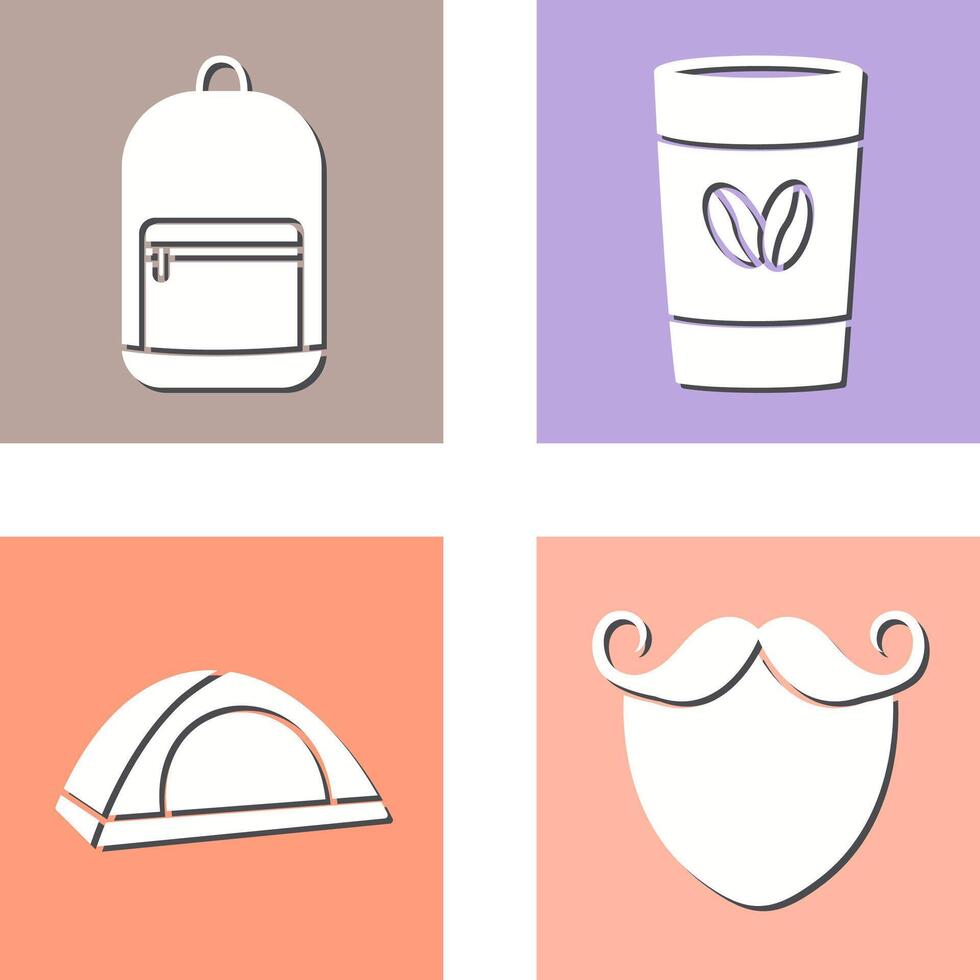 Backpack and Coffee Icon vector