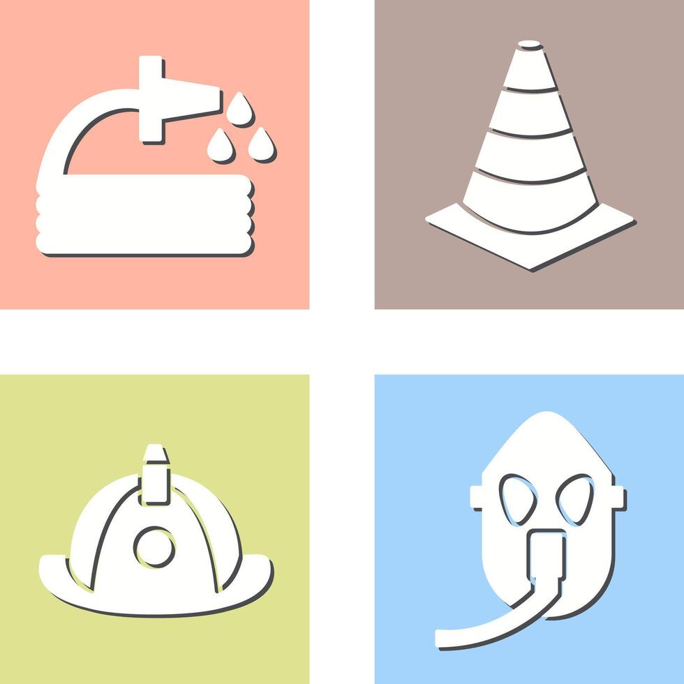 water hose and cone Icon vector