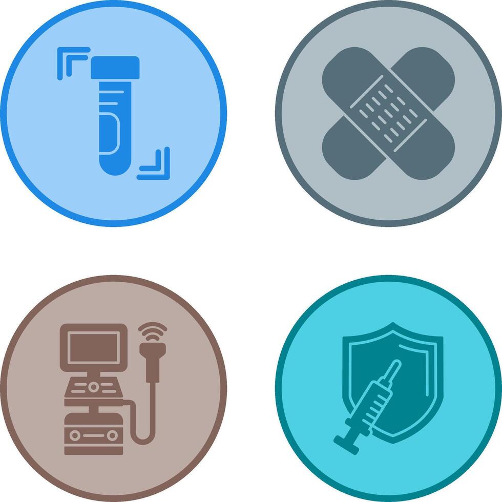 Test Tube and Wound Icon vector