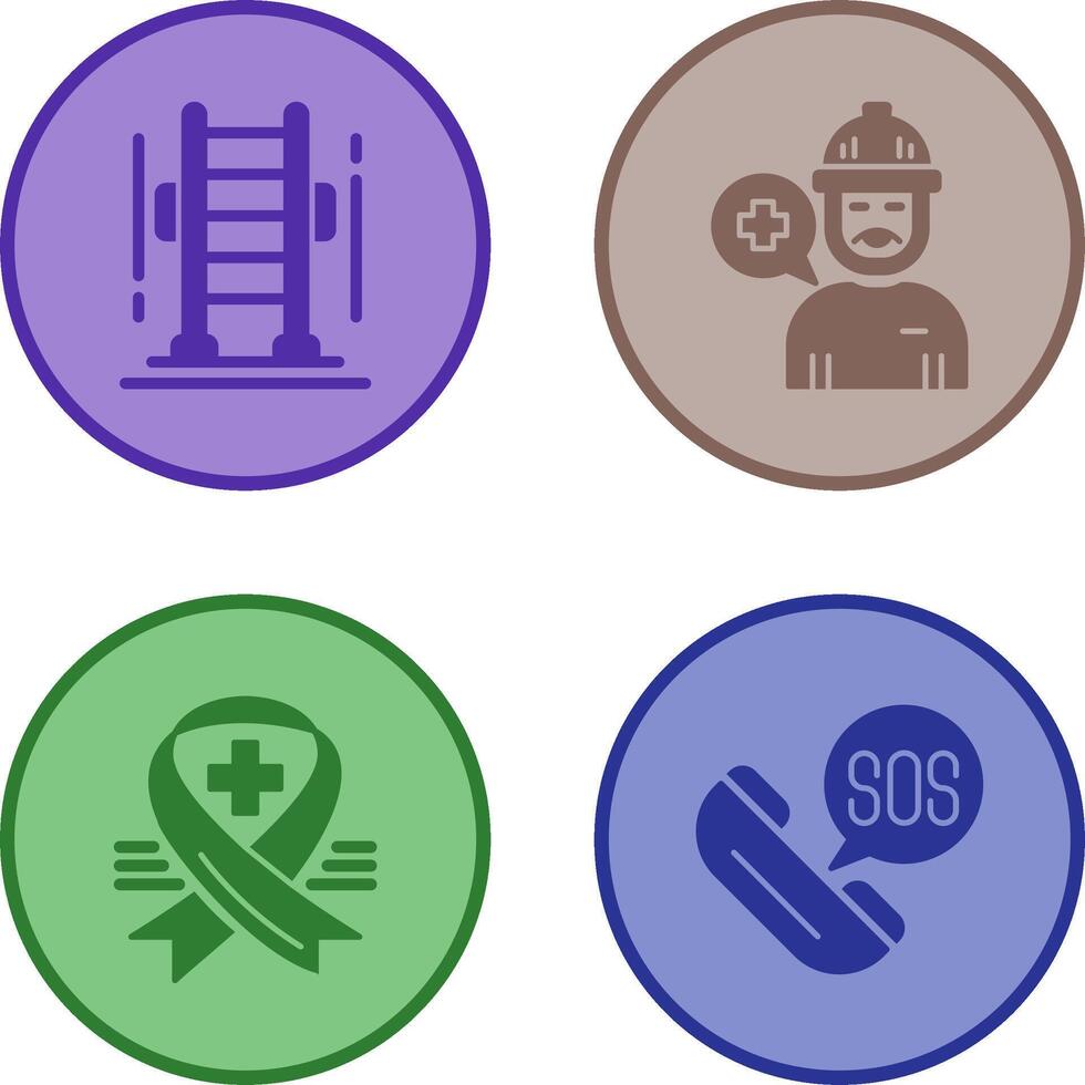 Ladder and Support Icon vector