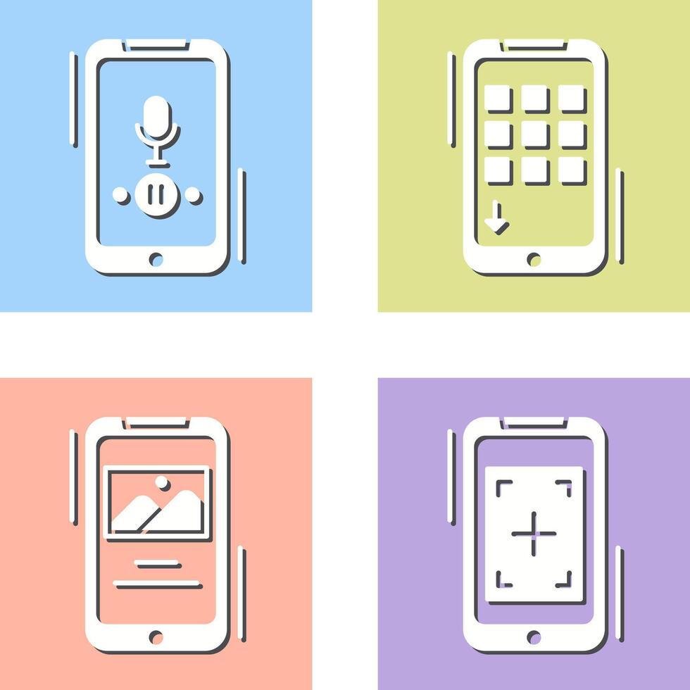 Voice Record and Device Icon vector