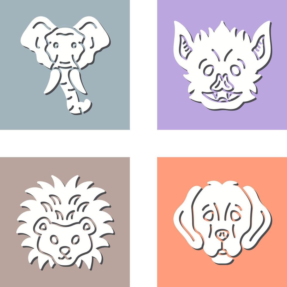 Eleplant and Bat Icon vector
