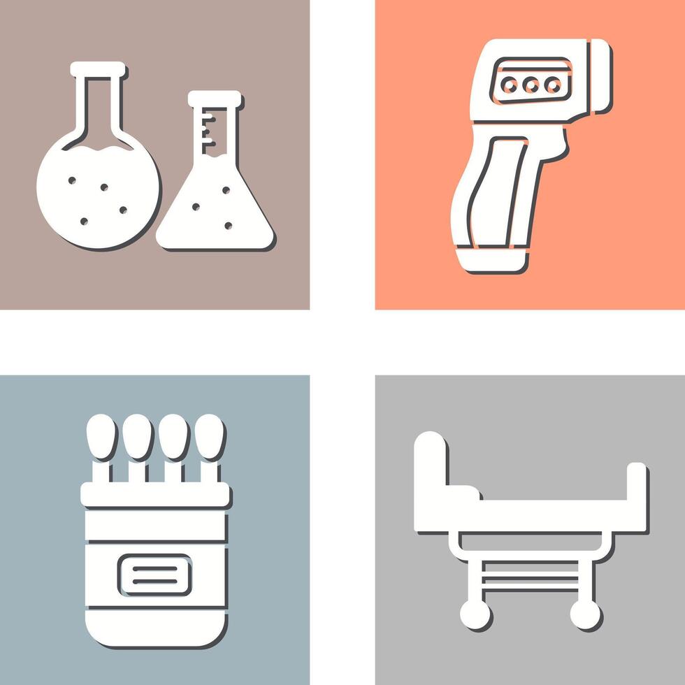 Flask and indicator Icon vector