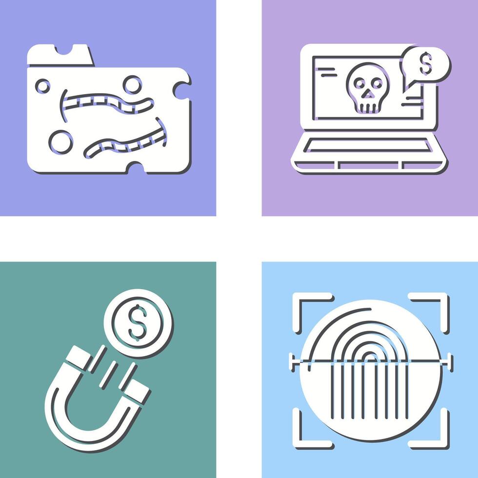 Worm and Online Fraud Icon vector