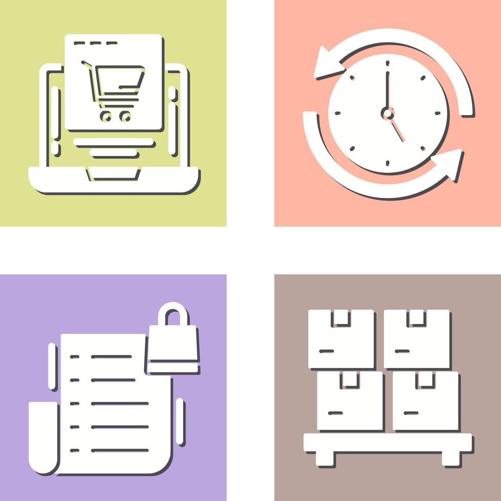 Add to Cart and Run time Icon vector