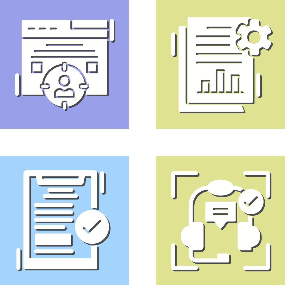 Target Audience and SEO Report Icon vector