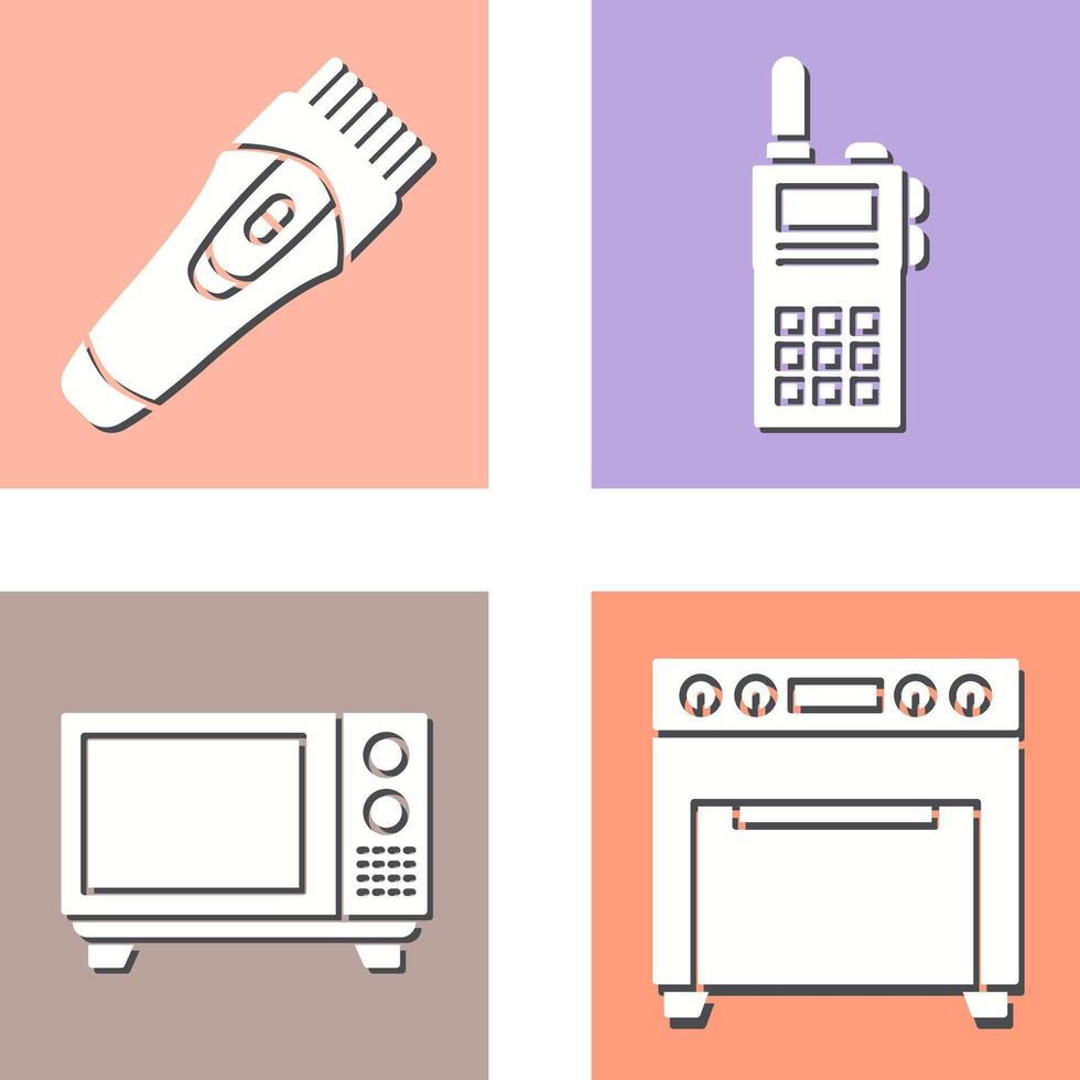 Trimmer and Communication Icon vector