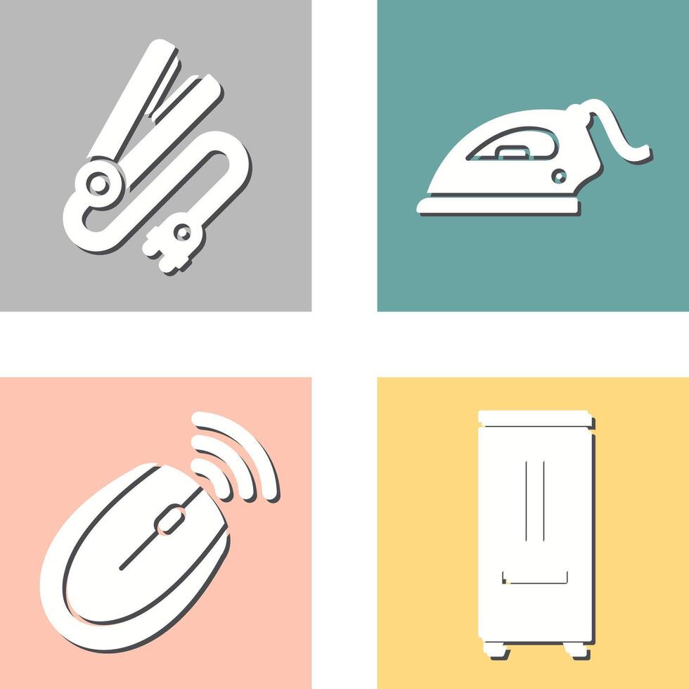 Hair iron and Laundry Icon vector