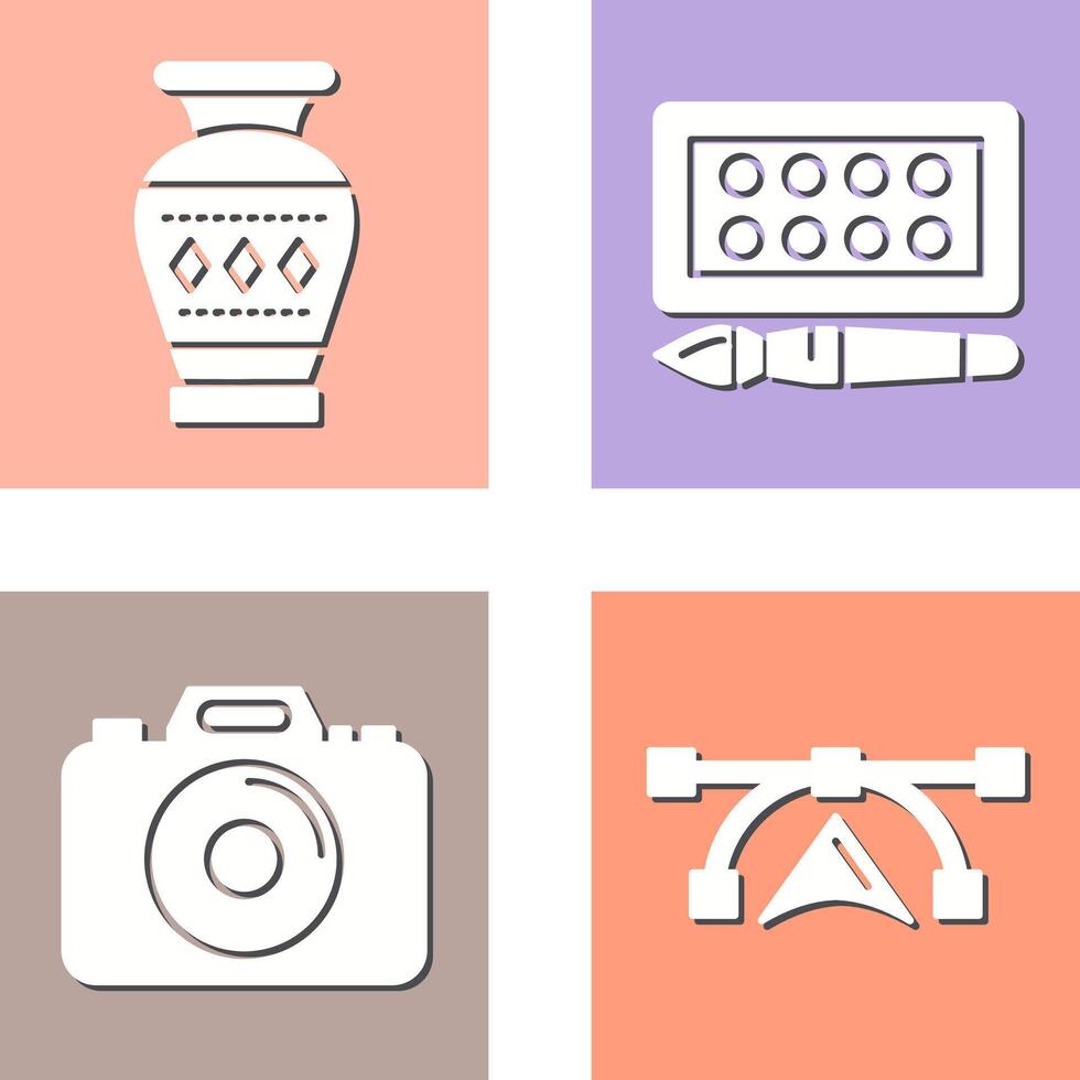 Vase and Water Colors Icon vector