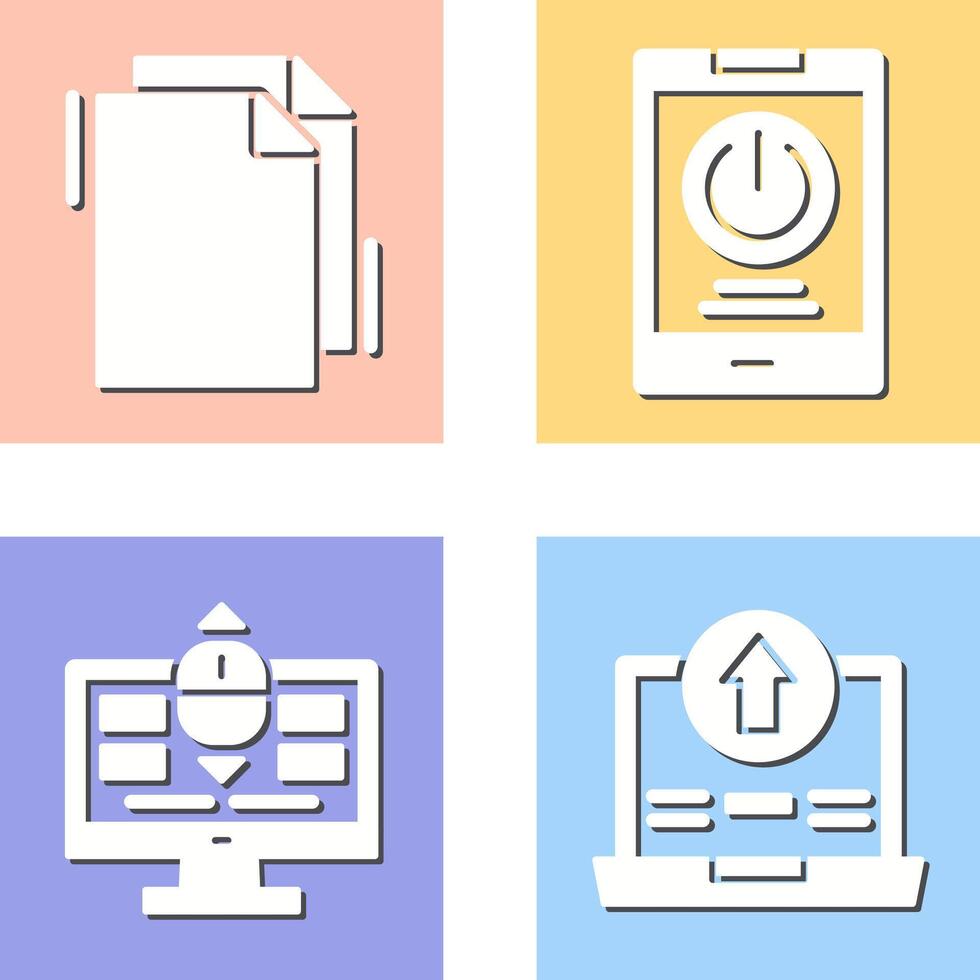 Copy and Power Icon vector
