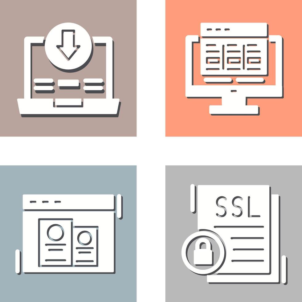 Downlaod and Layout Icon vector