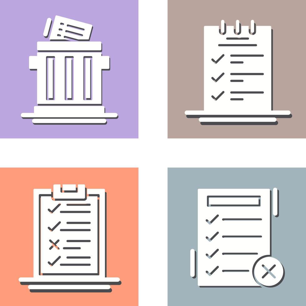 Trash List and Booking CheckList Icon vector