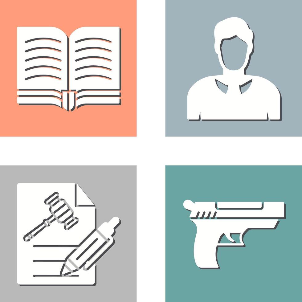 Book and Judge Icon vector