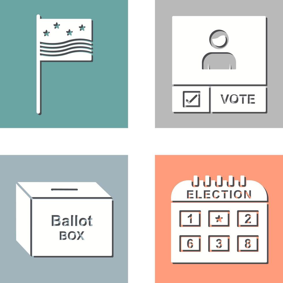 Flags and Candidate Banner Icon vector
