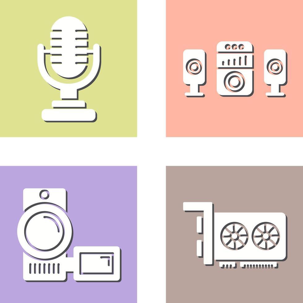 Microphone and Sound System Icon vector
