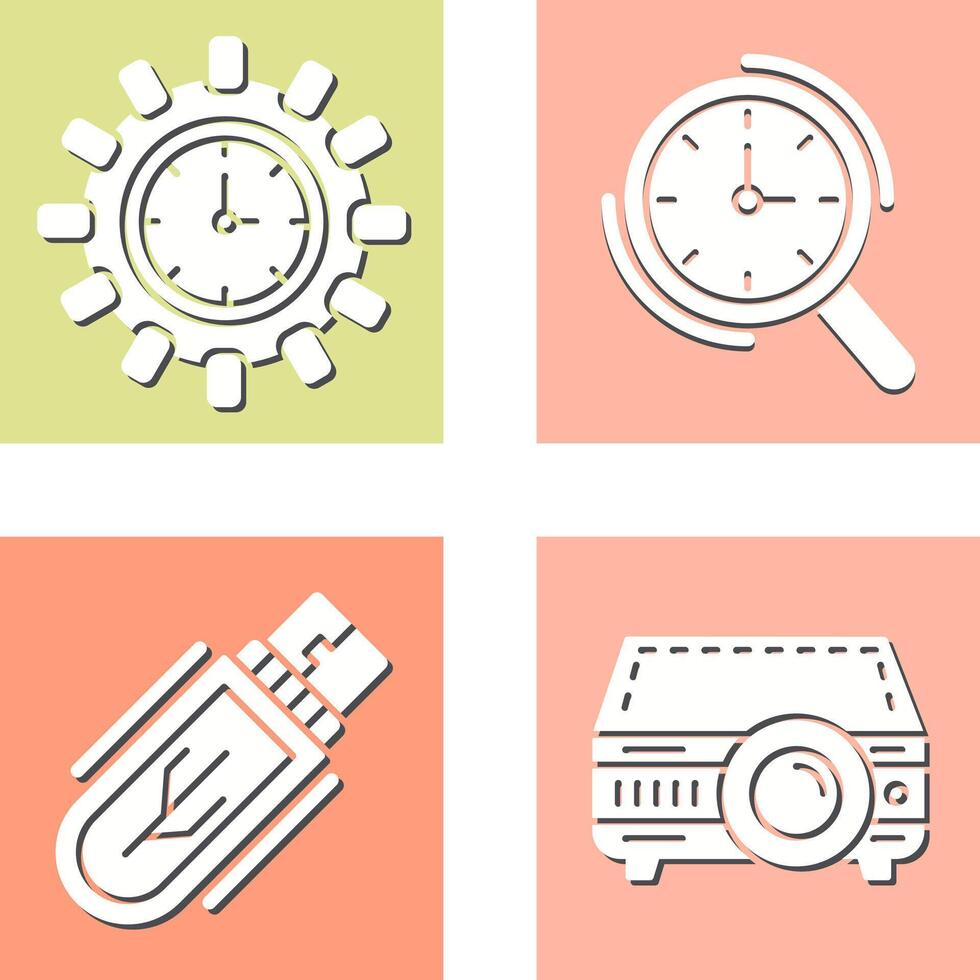 Direction and Magnifier Icon vector