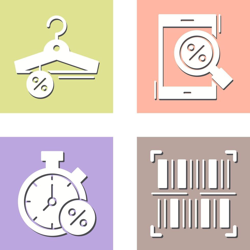 Hanger and Magnifying Glass Icon vector