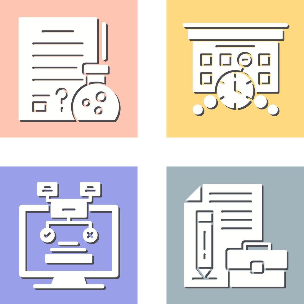 Hypothsis and Deadline Icon vector