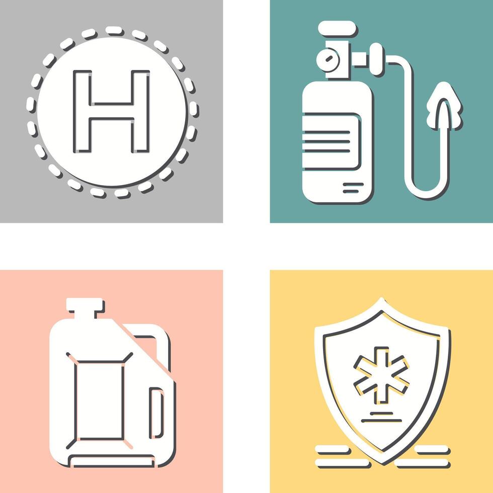 Helipad and Oxygen Icon vector