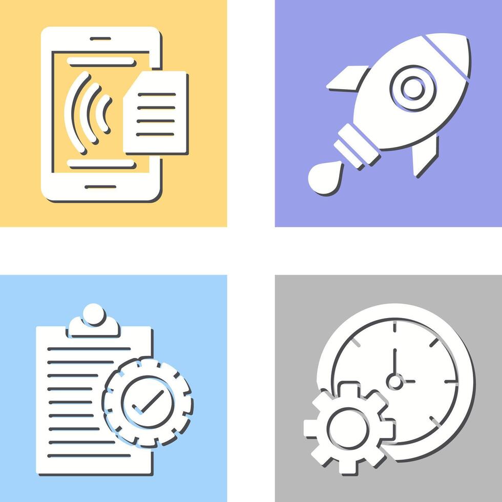 Smart Phone and Rocket Icon vector