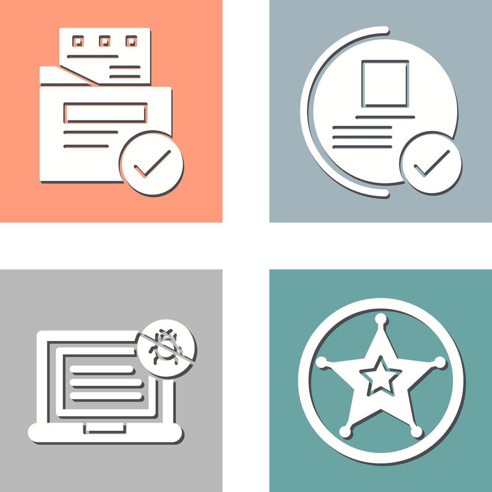 File Protection and Guarantee Icon vector
